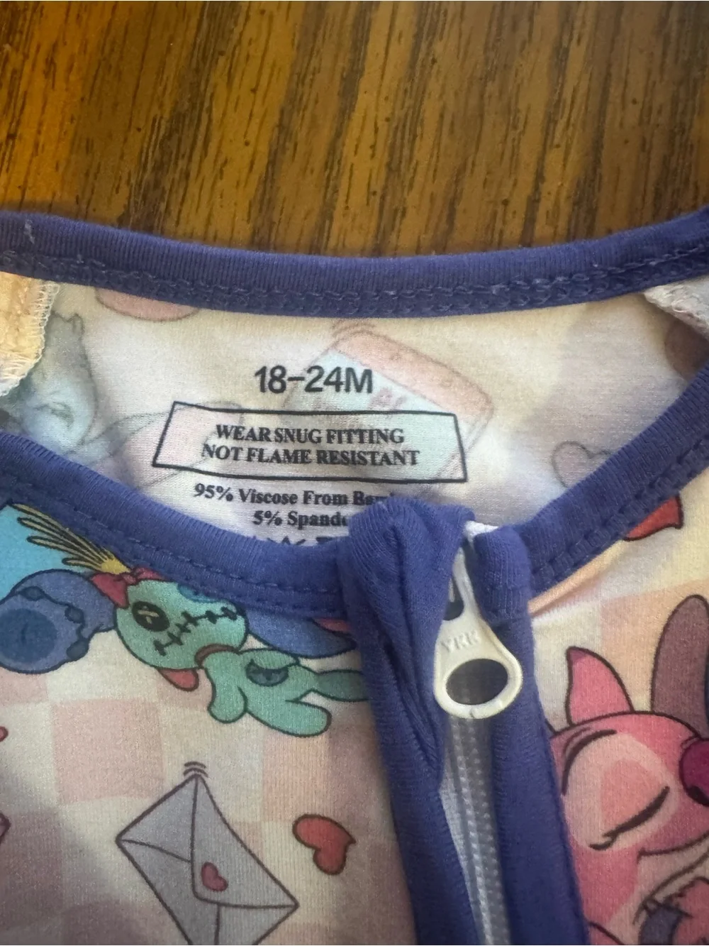 Disney Lilo & Stitch Pink and Blue Kids Footed Pajama